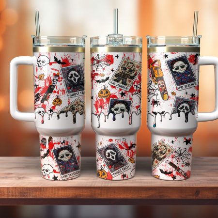 Horror Movie Characters Movies Custom  Quencher 30 or 40oz  Stainless Steel Tumbler HG With Handle