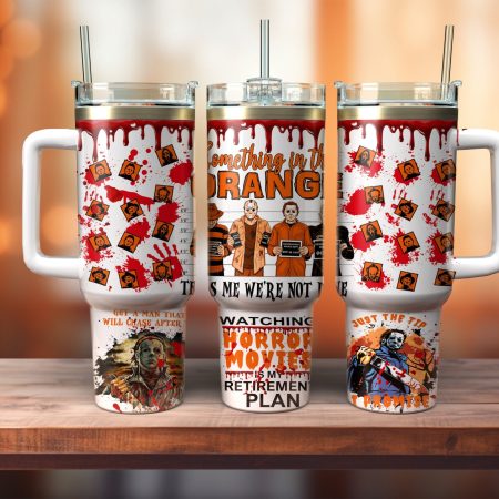 Horror Movie Characters Movies Custom  Quencher 30 or 40oz  Stainless Steel Tumbler HG With Handle