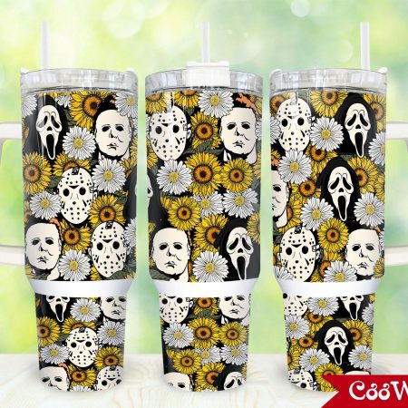 Horror Movies Characters Movies Custom  Quencher 30 or 40oz  Stainless Steel Tumbler HG With Handle