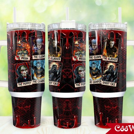 Horror Movies Characters Movies Custom  Quencher 30 or 40oz  Stainless Steel Tumbler HG With Handle