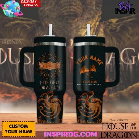 House Of The Dragon TV Series Custom Stanley Quencher  30oz or 40oz Stainless Steel Tumbler With Handle HG Stainless Steel Tumbler