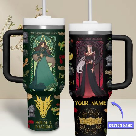House Of The Dragon TV Series Custom Stanley Quencher  30oz or 40oz Stainless Steel Tumbler With Handle HG Stainless Steel Tumbler With Handle