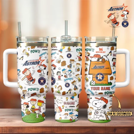 Houston Astros x Peanuts MLB Custom Stanley Cup 40 oz 30 oz Tumbler With Handle