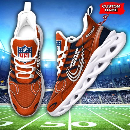 Chicago Bears NFL Max Soul Shoes Sneakers For Men And Women