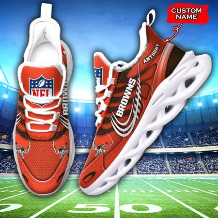 Cleveland Browns NFL Max Soul Shoes Sneakers For Men And Women
