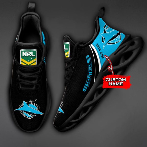 Cronulla-Sutherland Sharks NRL Max Soul Shoes Sneakers For Men And Women