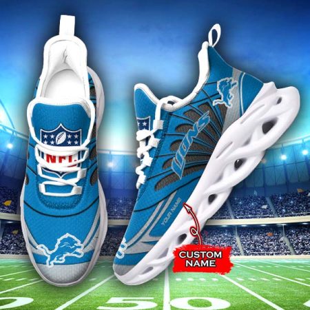 Detroit Lions NFL Max Soul Shoes Sneakers For Men And Women