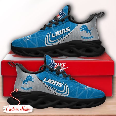 Detroit Lions NFL Max Soul Shoes Sneakers For Men And Women