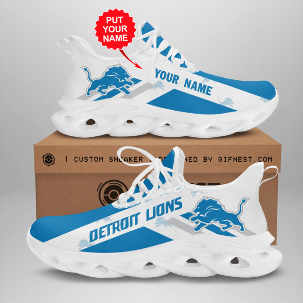 Detroit Lions NFL Max Soul Shoes Sneakers For Men And Women