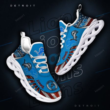 Detroit Lions NFL Max Soul Shoes Sneakers For Men And Women