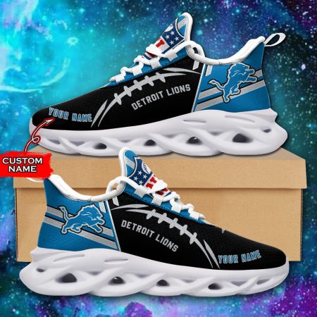 Detroit Lions NFL Max Soul Shoes Sneakers For Men And Women