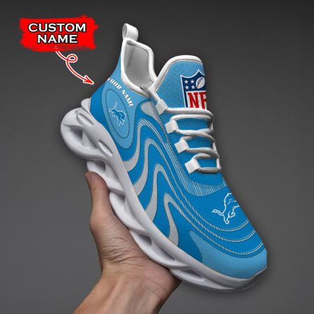 Detroit Lions NFL Max Soul Shoes Sneakers For Men And Women
