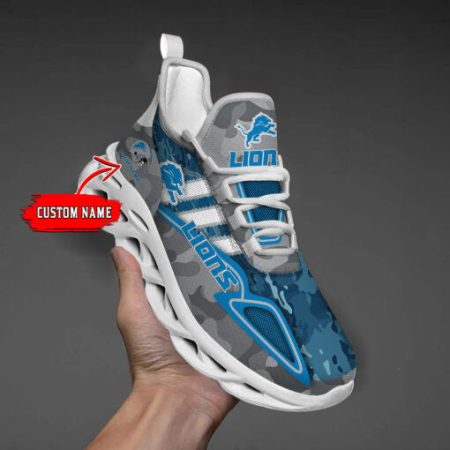 Detroit Lions NFL Max Soul Shoes Sneakers For Men And Women