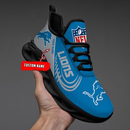 Detroit Lions NFL Max Soul Shoes Sneakers For Men And Women