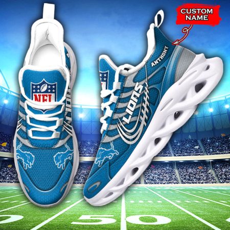 Detroit Lions NFL Max Soul Shoes Sneakers For Men And Women