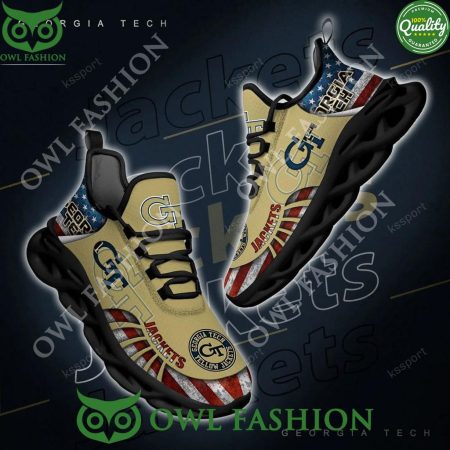 Georgia Tech Yellow Jackets Max Soul Shoes Sneakers For Men And Women