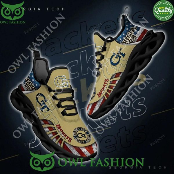 Georgia Tech Yellow Jackets Max Soul Shoes Sneakers For Men And Women