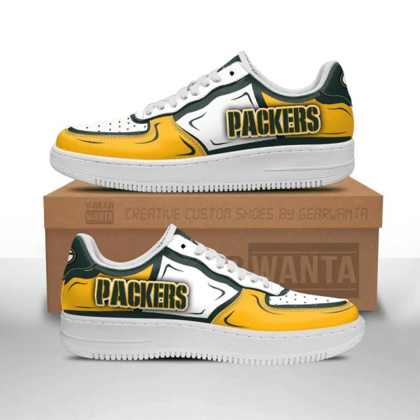 Green Bay Packers NFL Air Low-Top Sneakers Shoes For Men And Women