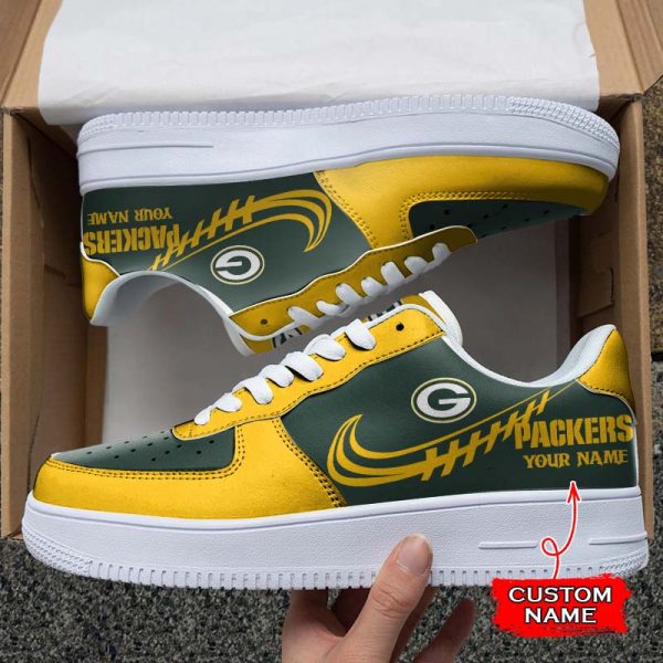 Green Bay Packers NFL Air Low-Top Sneakers Shoes For Men And Women