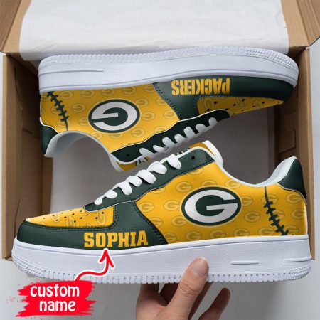 Green Bay Packers NFL Air Low-Top Sneakers Shoes For Men And Women