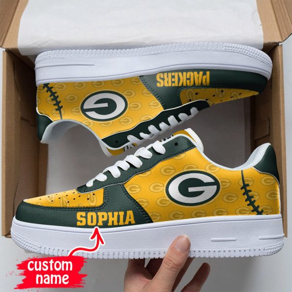 Green Bay Packers NFL Air Low-Top Sneakers Shoes For Men And Women