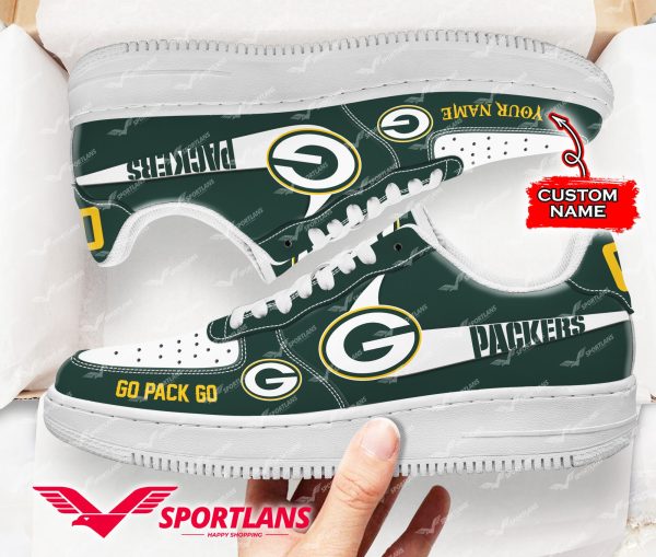 Green Bay Packers NFL Air Low-Top Sneakers Shoes For Men And Women