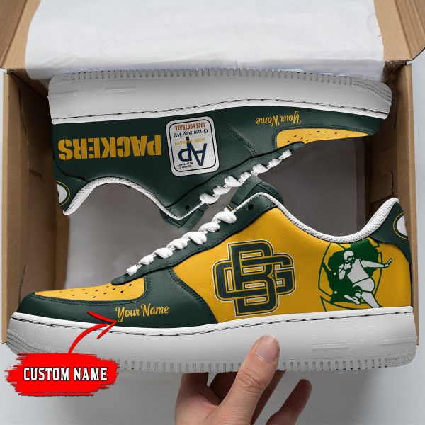 Green Bay Packers NFL Air Low-Top Sneakers Shoes For Men And Women