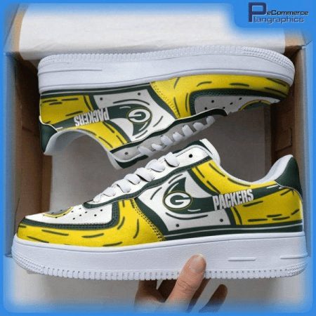 Green Bay Packers NFL Air Low-Top Sneakers Shoes For Men And Women