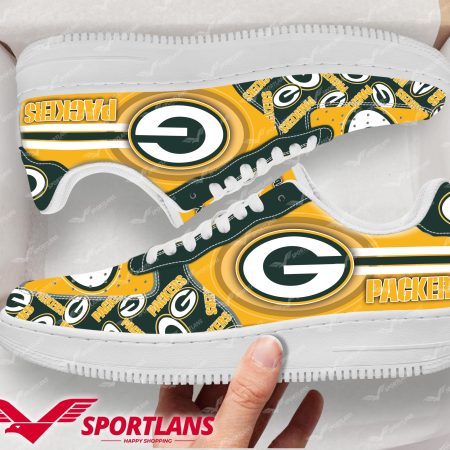 Green Bay Packers NFL Air Low-Top Sneakers Shoes For Men And Women