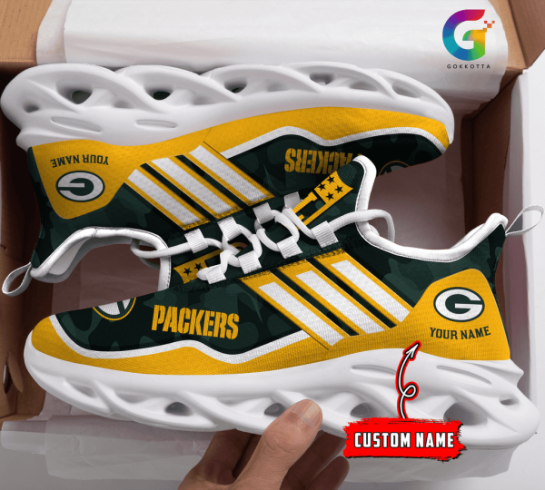 Green Bay Packers NFL Max Soul Shoes Sneakers For Men And Women