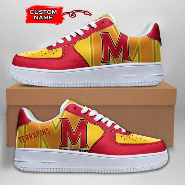 Maryland Terrapins NCAA Air Low-Top Sneakers Shoes For Men And Women