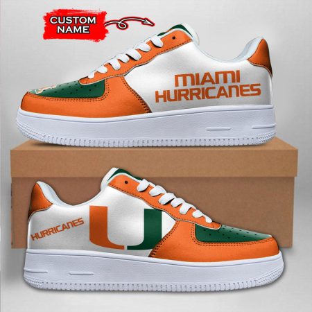 Miami Hurricanes NCAA Air Low-Top Sneakers Shoes For Men And Women