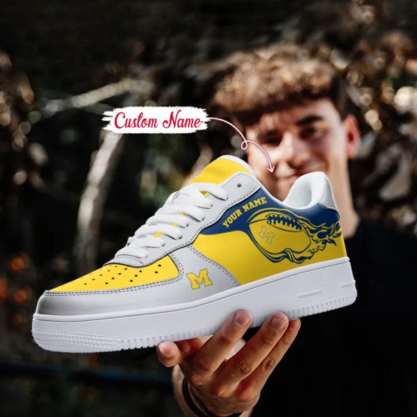 Michigan Wolverines NCAA Air Low-Top Sneakers Shoes For Men And Women
