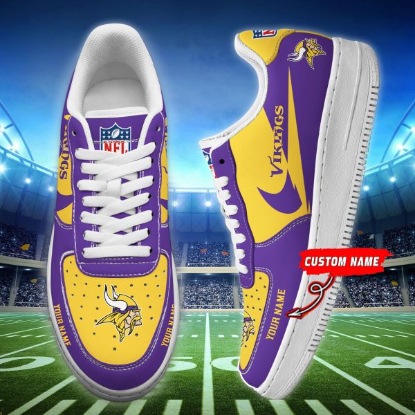 Minnesota Vikings NFL Air Low-Top Sneakers Shoes For Men And Women
