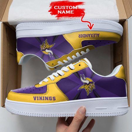Minnesota Vikings NFL Air Low-Top Sneakers Shoes For Men And Women