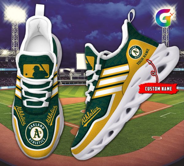 Oakland Athletics MLB Max Soul Shoes Sneakers For Men And Women
