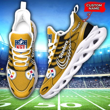 Pittsburgh Steelers NFL Max Soul Shoes Sneakers For Men And Women