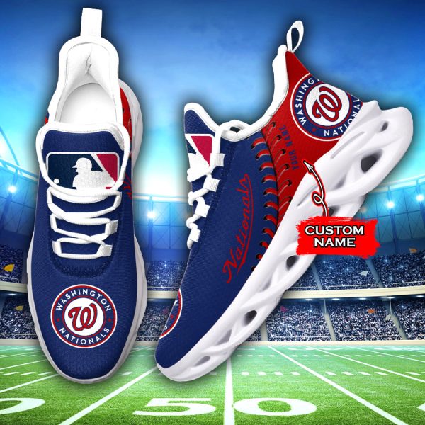 Washington Nationals MLB Max Soul Shoes Sneakers For Men And Women
