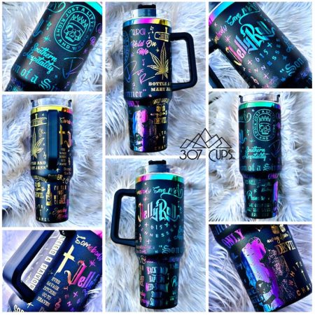Country Music Jelly Roll Laser Engraved  Custom Stanley Quencher HG 30oz or 40oz Engraved  Stainless Steel Tumbler With Handle