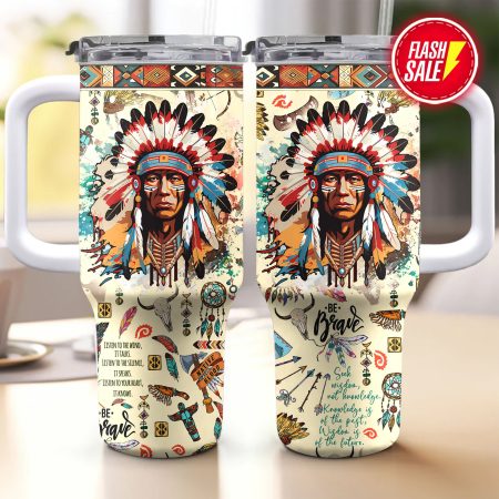 Indian Chief Custom Quencher Stainless Steel Custom Quencher 30oz or 40oz Stainless Steel Tumbler With Handle HG