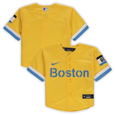 Boston Red Sox Nike Infant MLB City Connect Replica Jersey – Gold –