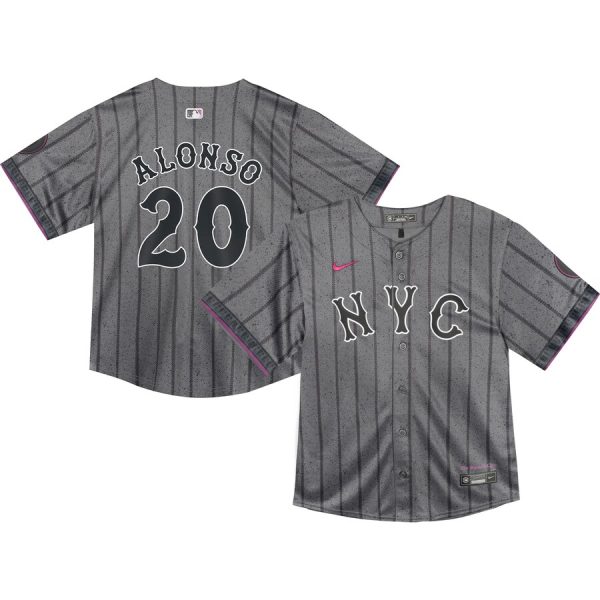 Pete Alonso New York Mets Nike Infant 2024 City Connect Limited Player Jersey – Graphite –