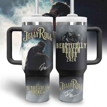 Jelly Roll Music Custom Quencher Stainless Steel Custom Quencher 30oz or 40oz Stainless Steel Tumbler With Handle HG