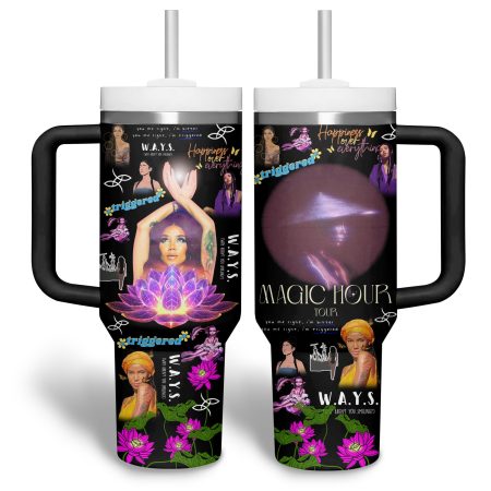 Jhene Aiko Music Custom Stanley Quencher 30oz or 40oz Stainless Steel Tumbler With Handle HG