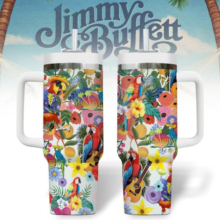 Jimmy Buffett Music Custom Stanley Cup 40 oz 30 oz Tumbler With Handle