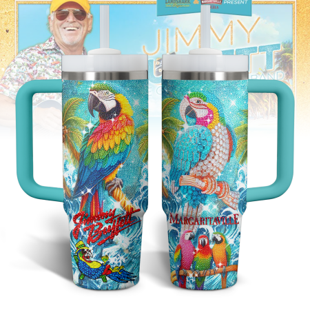 Jimmy Buffett Music Custom Stanley Quencher 30oz or 40oz Stainless Steel Tumbler With Handle HG