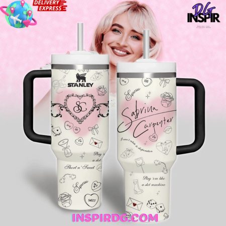 Sabrina Carpenter White Valentine  30oz 40 oz Tumbler With Handle HG Cup