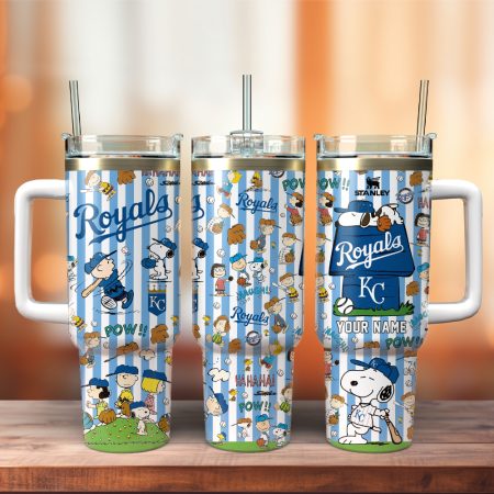 Kansas City Royals x Peanuts MLB Custom Stanley Cup 40 oz 30 oz Tumbler With Handle
