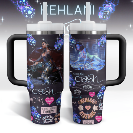 Kehlani Music Custom  Quencher 40oz Stainless Steel Tumbler HG With Handle