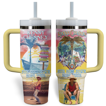 Kenny Chesney Music Custom Stanley Quencher 30oz or 40oz Stainless Steel Tumbler With Handle HG